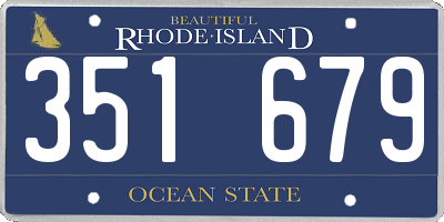 RI license plate 351679