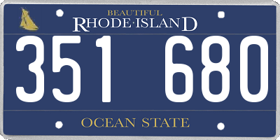 RI license plate 351680