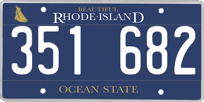 RI license plate 351682