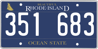 RI license plate 351683