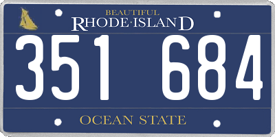 RI license plate 351684