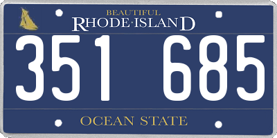 RI license plate 351685