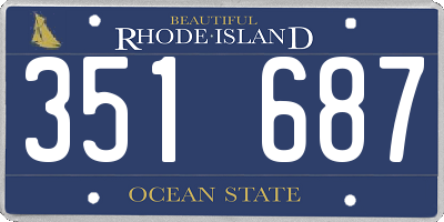 RI license plate 351687