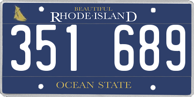 RI license plate 351689
