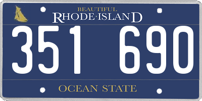 RI license plate 351690