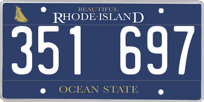 RI license plate 351697
