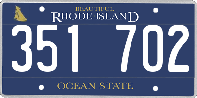 RI license plate 351702