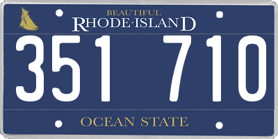 RI license plate 351710