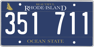 RI license plate 351711