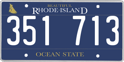 RI license plate 351713