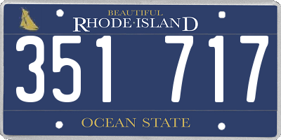 RI license plate 351717