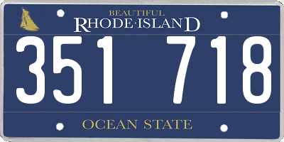 RI license plate 351718