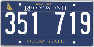 RI license plate 351719