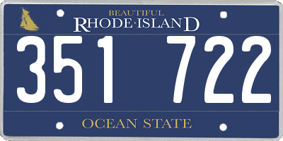 RI license plate 351722