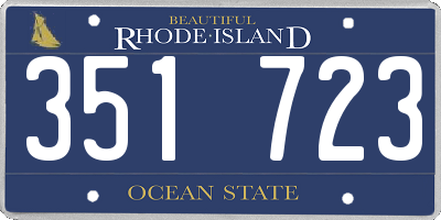 RI license plate 351723