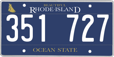 RI license plate 351727