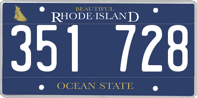 RI license plate 351728