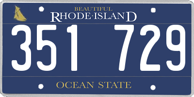 RI license plate 351729