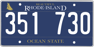 RI license plate 351730