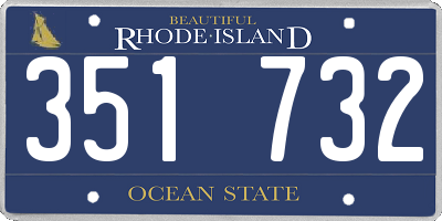 RI license plate 351732