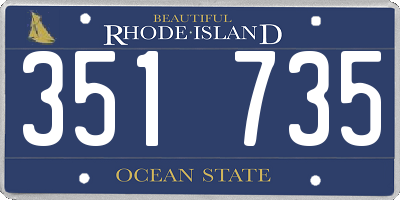 RI license plate 351735