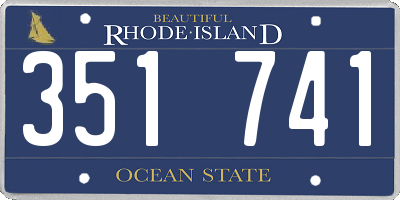 RI license plate 351741
