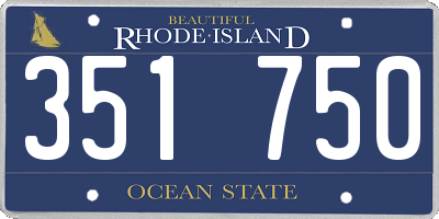 RI license plate 351750