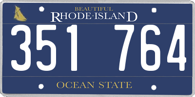 RI license plate 351764