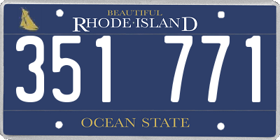 RI license plate 351771
