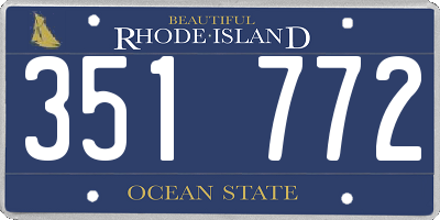 RI license plate 351772