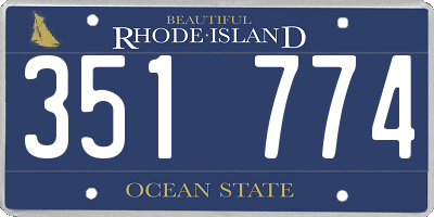 RI license plate 351774