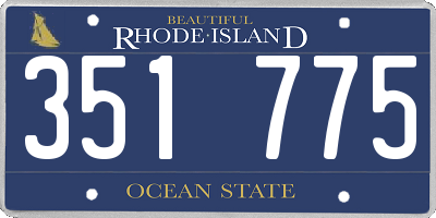 RI license plate 351775