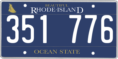 RI license plate 351776