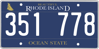 RI license plate 351778