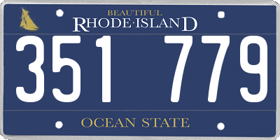 RI license plate 351779