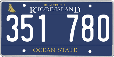RI license plate 351780