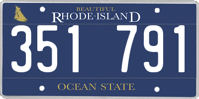 RI license plate 351791