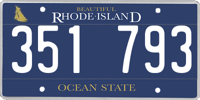 RI license plate 351793