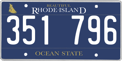 RI license plate 351796