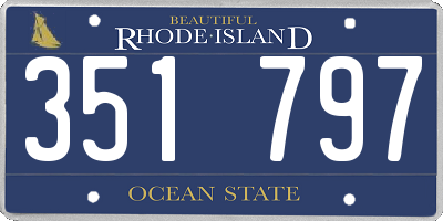 RI license plate 351797