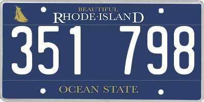 RI license plate 351798