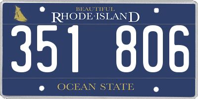RI license plate 351806