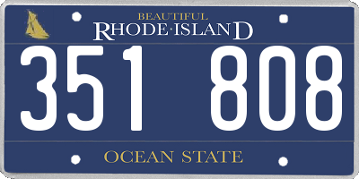 RI license plate 351808