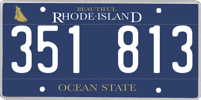 RI license plate 351813
