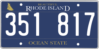 RI license plate 351817