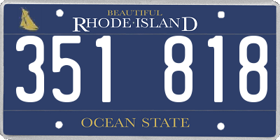RI license plate 351818