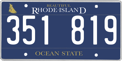 RI license plate 351819