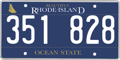 RI license plate 351828