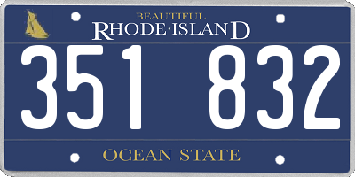 RI license plate 351832