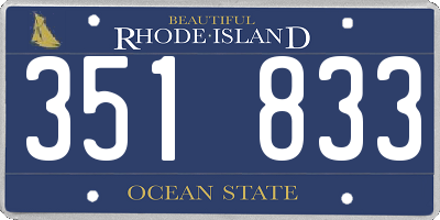 RI license plate 351833